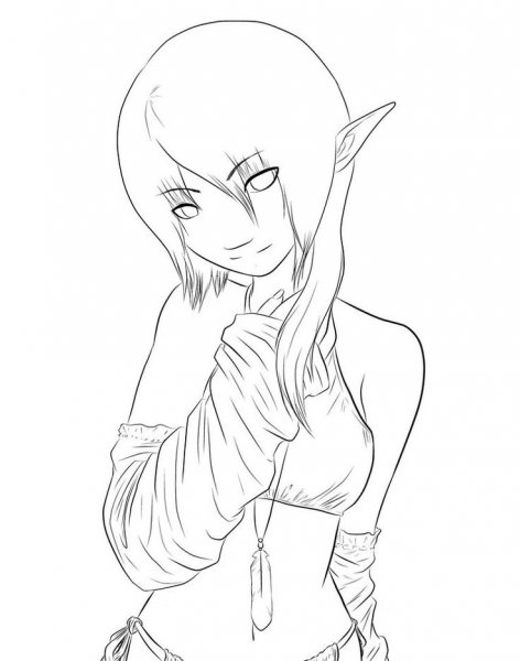 Скетчи персонажей эльфы