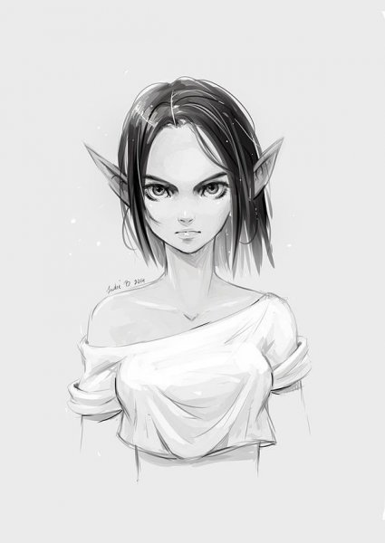 Рисунки для срисовки эльфы