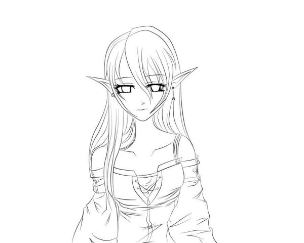 Аниме эльфы для срисовки