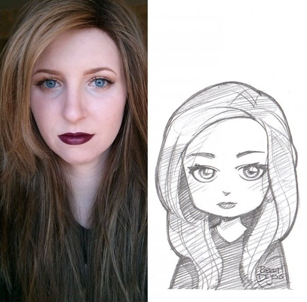 Портрет в мультяшном стиле