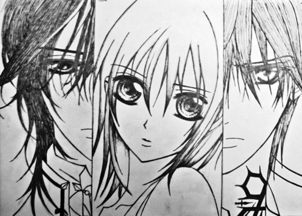 Аниме вампиры чб