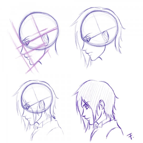 Строение аниме головы