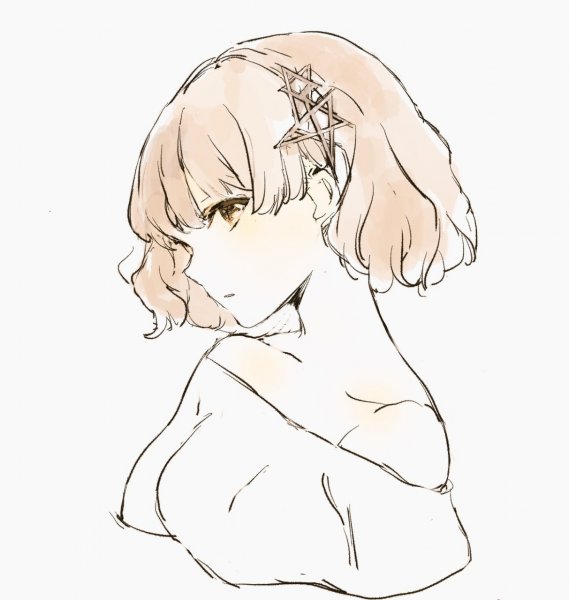 Аниме лицо сбоку