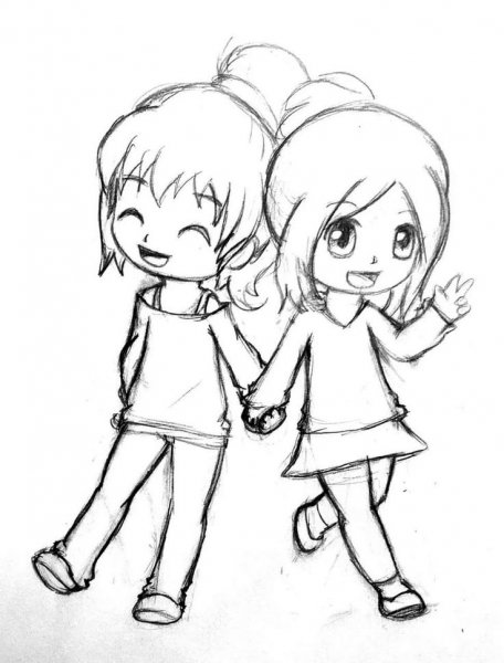 Рисунки для срисовки подруги