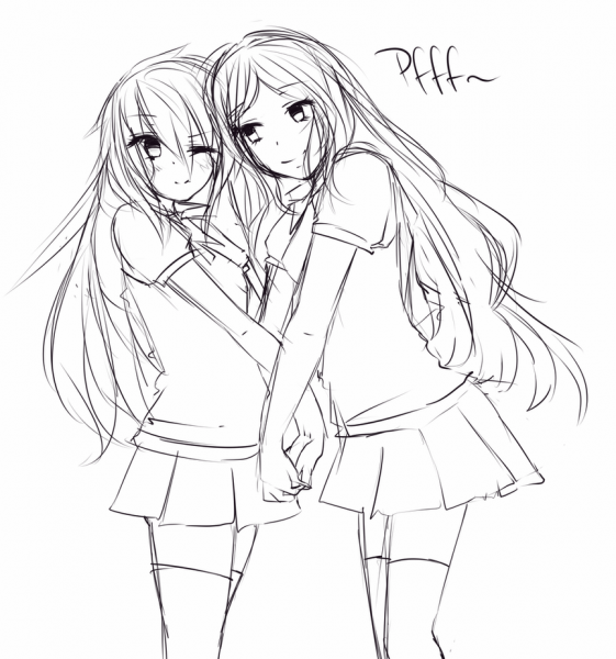 Рисунки для срисовки подруги