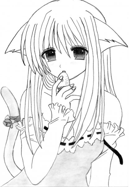 Раскраски аниме девушек