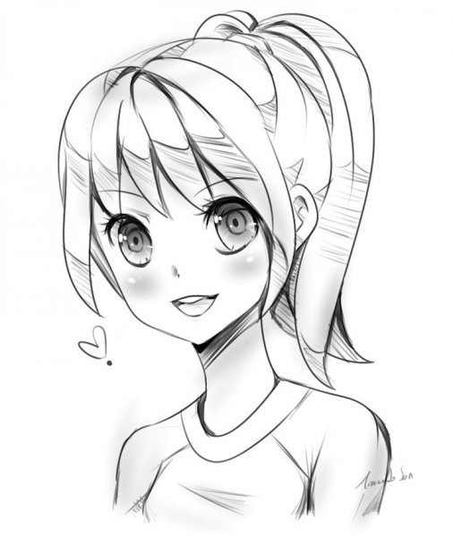 Аниме рисунки карандашом
