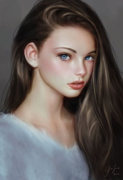 Реалистичные портреты девушек