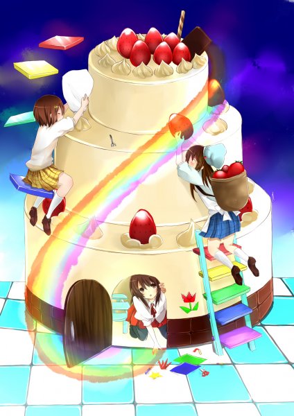 Свадебный торт в стиле аниме