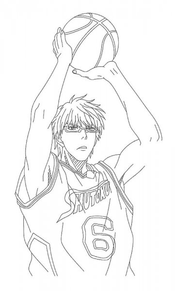 Раскраски аниме баскетбол Куроко