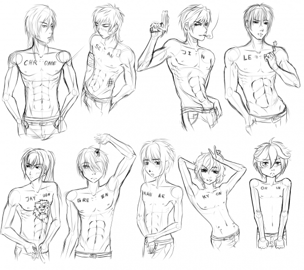 Тело подростка для рисования