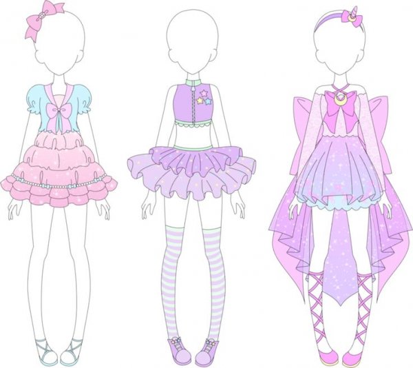 Идеи для рисования одежды аниме