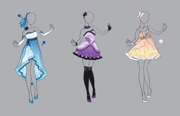 Костюмы красивые для рисования