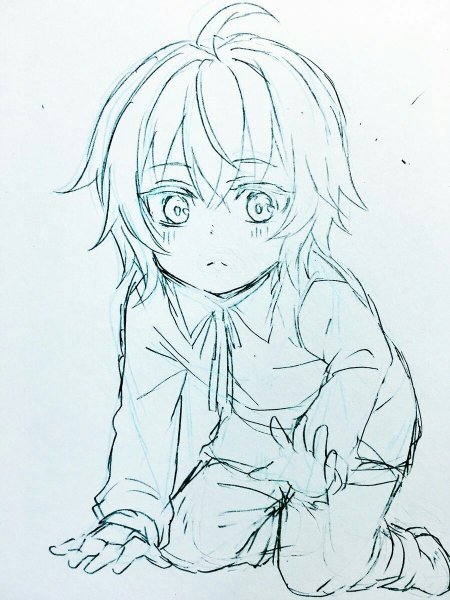 Аниме дети скетч