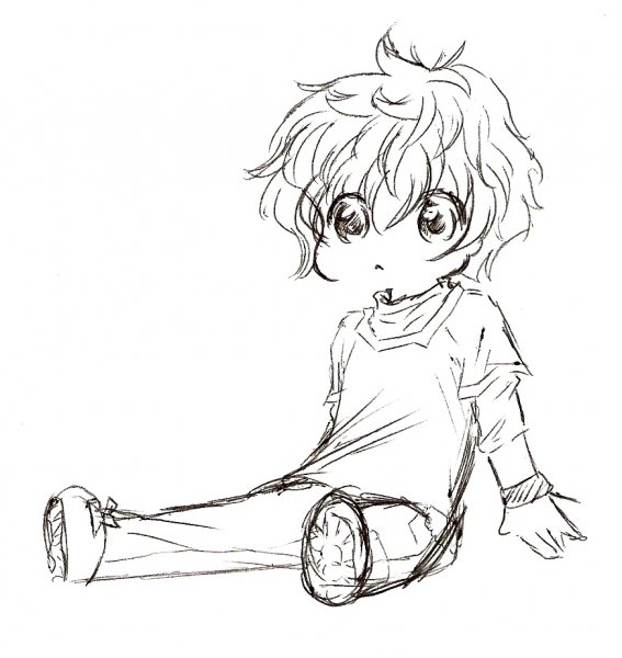 Чибики карандашом