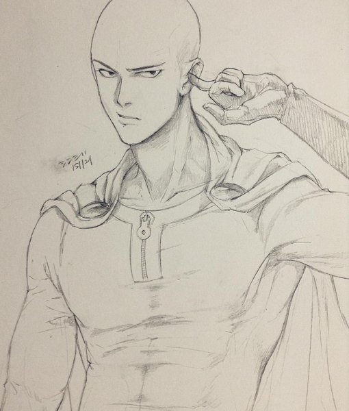 Сайтама рисовка