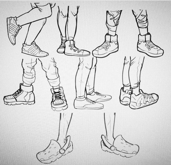 Референсы ног в ботинках