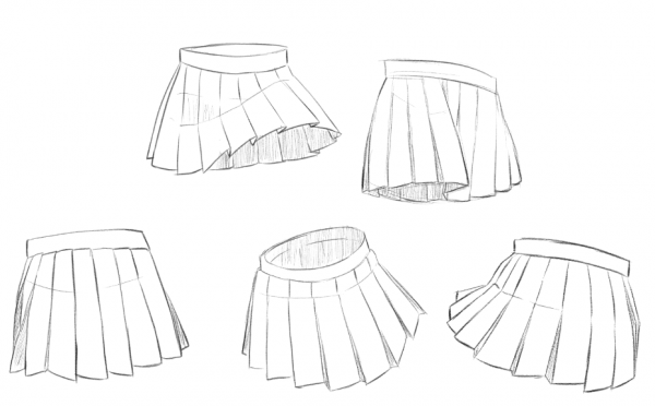 Туториал рисования юбки