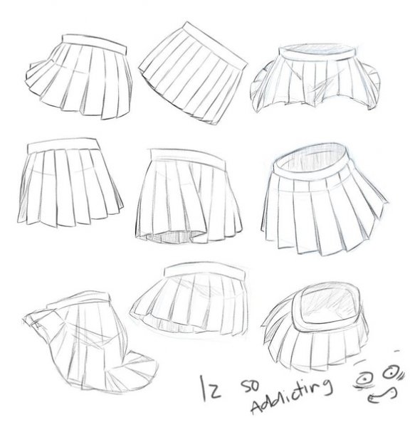 Рисование юбки