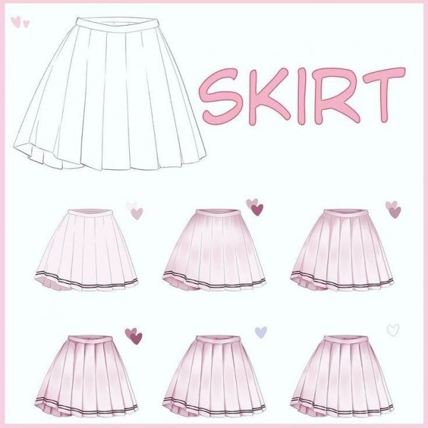 Туториал по рисованию юбки