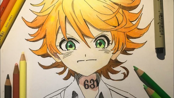 Эмма аниме нарисовать