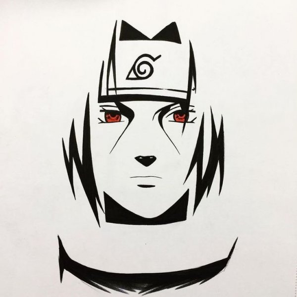 Рисунок аниме Наруто Учиха Итачи