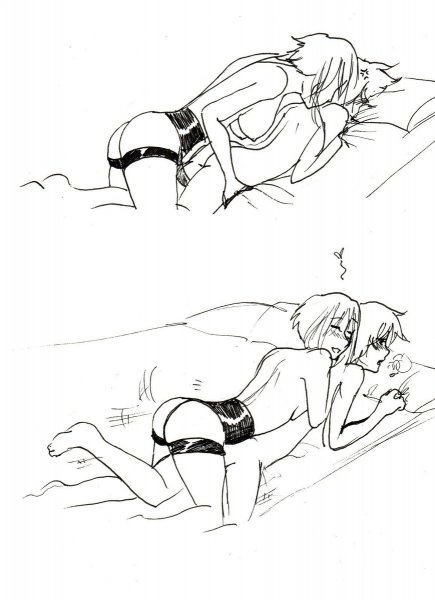 Девушка страпонит парня аниме