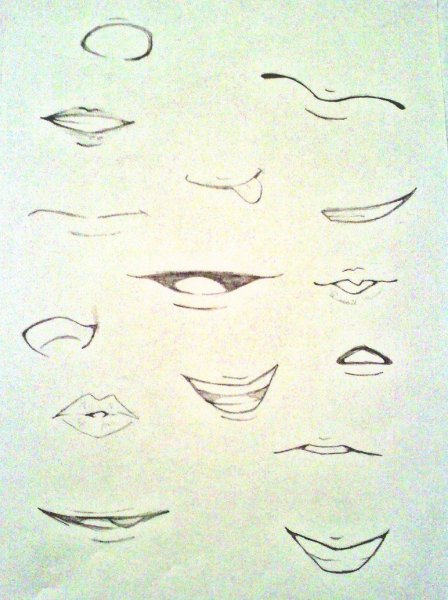 Рот для рисования аниме