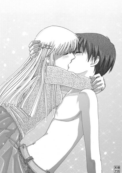 Корзинка фруктов аниме поцелуй