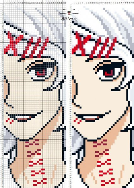 Аниме вышивать крестиком