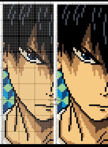 Вышивка крестом аниме персонажей