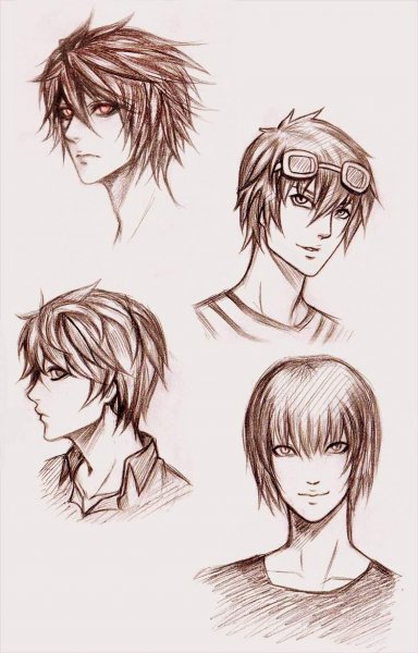 Скетчи персонажей тетради смерти