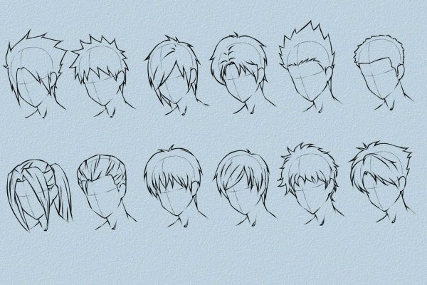 Мужские аниме прически