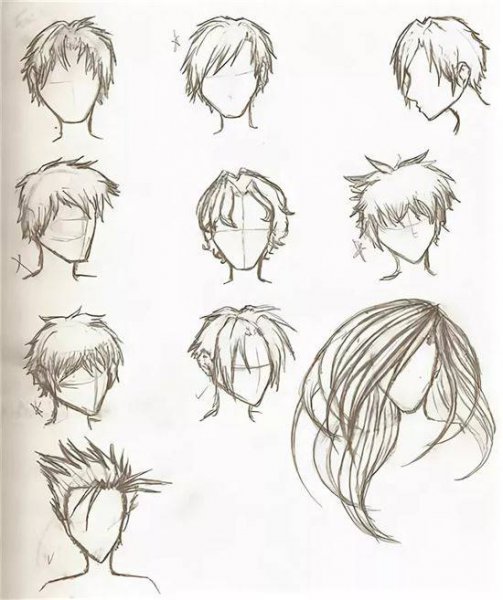 Мужские аниме прически