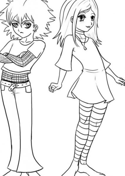 Раскраски девочки подростки