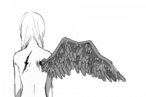 Ангел с оторванными крыльями аниме