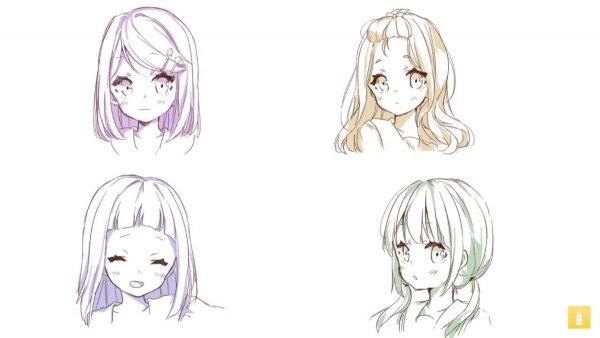 Причёски тян для рисования