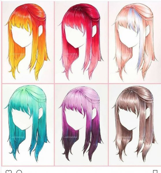 Волосы для рисования аниме