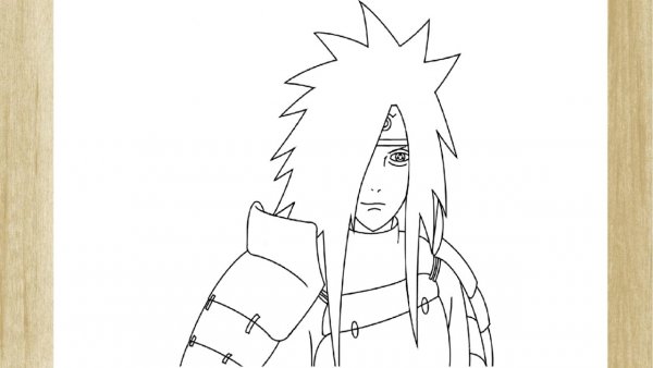 Раскраска Мадара Учиха из Наруто