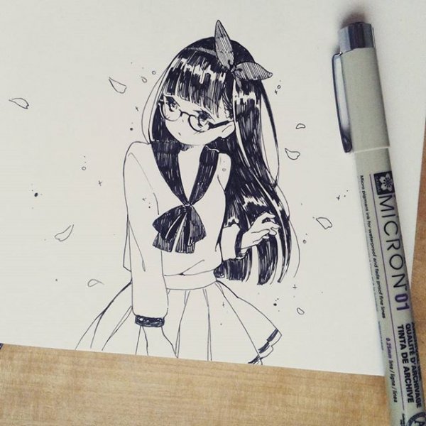 Аниме персонаж линером