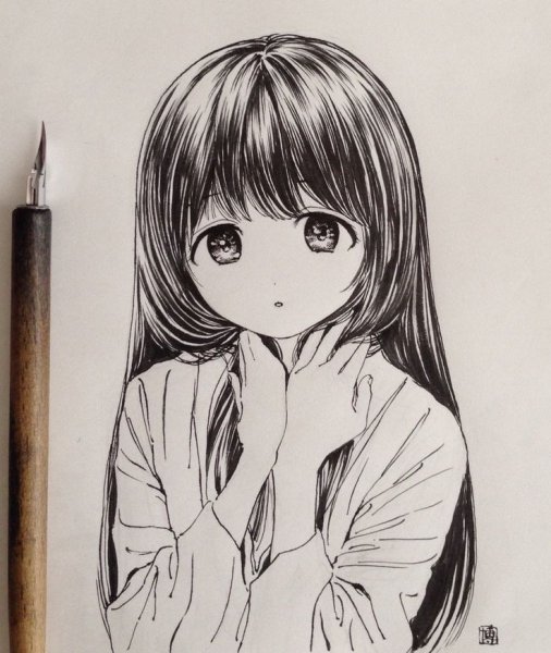 Аниме скетч тушь