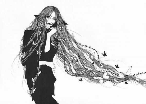 Катарина арт черно белый