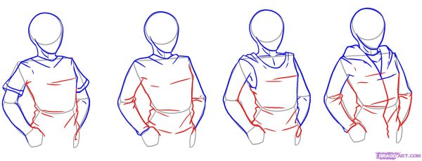 Толстовка скетч с человеком