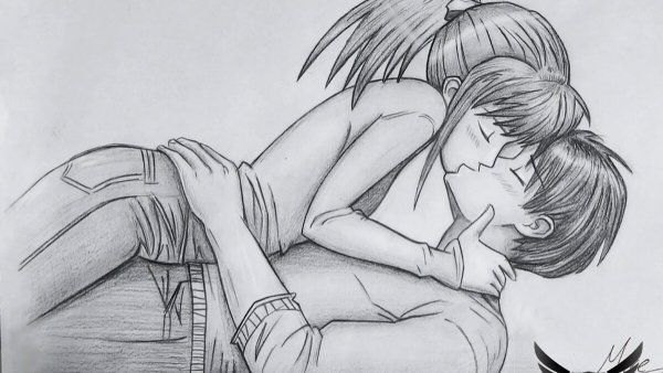 Аниме карандашом любовь