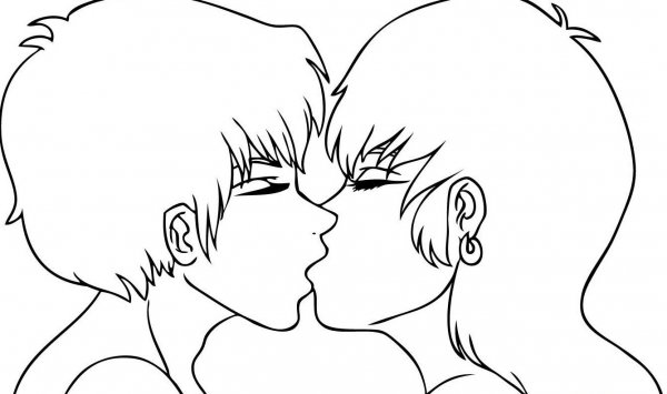 Поцелуй для срисовки