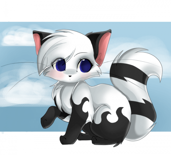 Аниме кошка животное