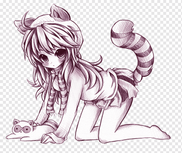 Девочка енот аниме