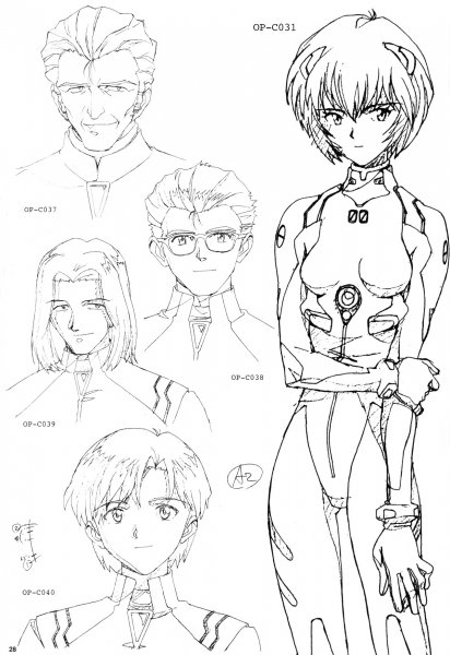 Рей Евангелион рисунок