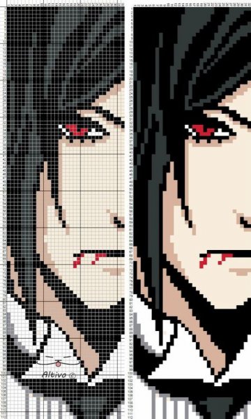 Вышивка крестом аниме персонажей