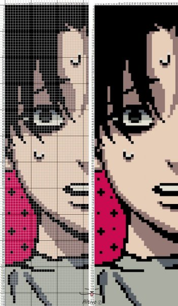 Вышивка крестом аниме персонажей